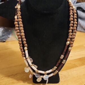 Cato Brown and Cream Multi-Strand Necklace
